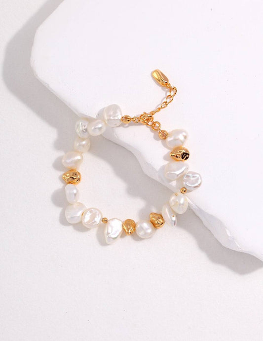 Sterling Silver Baroque Pearl Bracelet